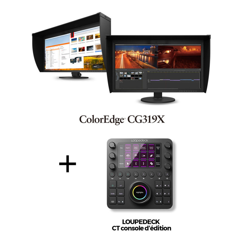 BUNDLE écran EIZO ColorEdge 31p CG319X Noir (inclus sonde calibration + casquette + ColorNavigator) + LOUPEDECK CT console